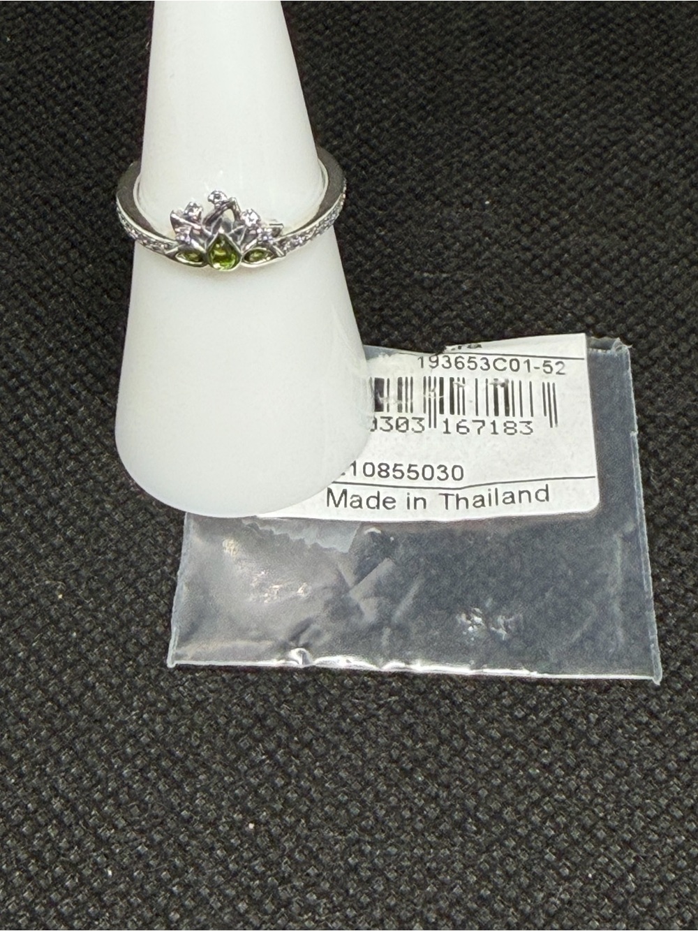 Pandora Disney’s Princess Tiana Tiara Ring - 193653C01-52 Ring Size 6